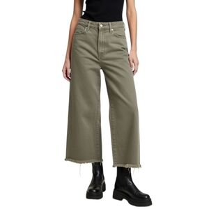 Judy Blue Cropped High Rise Wide Leg Green Size 9/29 Women's Jeans Denim